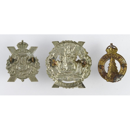 1544 - Canadian Army Cap Badges.  (3)