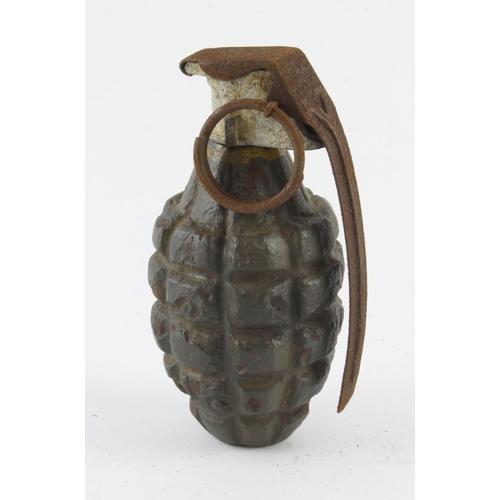 1664 - INERT WW2 US Pineapple Grenade. Found in the Ardennes Forest, Belgium.