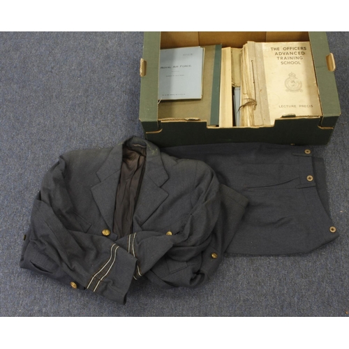 1770 - RAF ephemera, booklets, engine manuals, photos, RAF officers uniform all belonging to F/LT R N Woodc... 