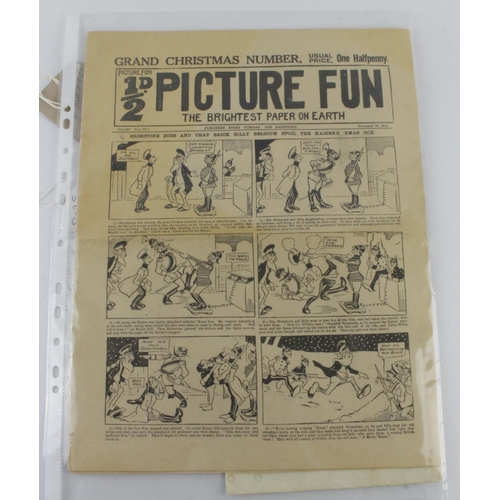 1977 - WWI Childrens Comics (2), plus the owners prize certificate from Clifford Road Infants School, Ipswi... 