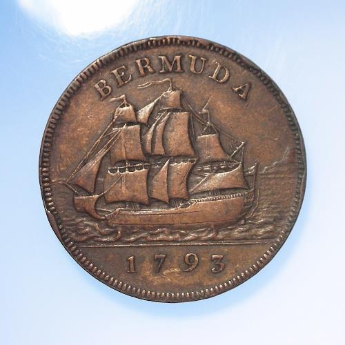 248 - Bermuda copper Penny 1793 VF, scarce.