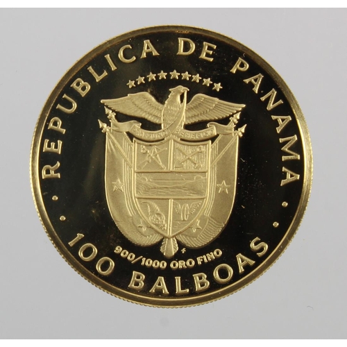 303 - Panama 100 Balboas 1975 proof aFDC