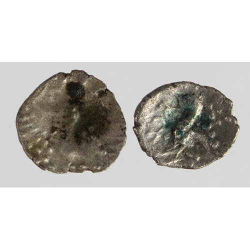 367 - Celtic Britain: Iceni silver units (2) ECEN symbol type, mid to late 1stC BC, S.436, 1.09g, and 0.91... 