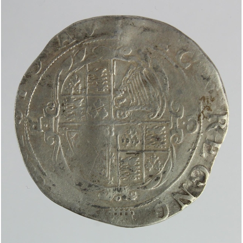 370 - Charles I silver Shilling mm. portcullis, S.2789, 5.69g, light crease Fine.