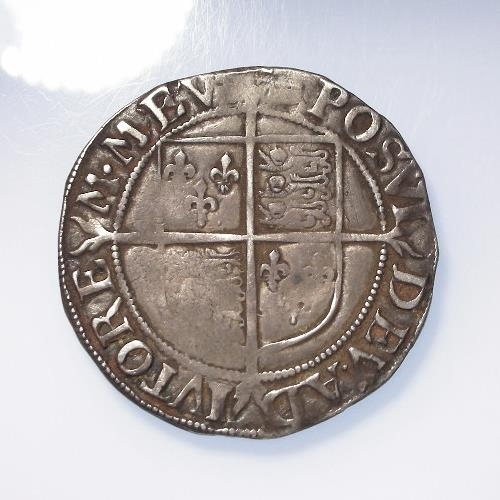 387 - Elizabeth I hammered silver Shilling mm. tun, S.2577, 6.15g, toned GF