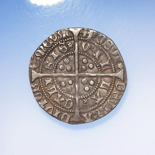 399 - Henry VI silver Groat of Calais, Annulet issue, 1422-30 variety S.1837 with no annulets on rev. and ... 