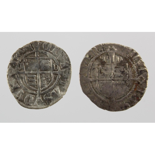 407 - Henry VIII silver 'sovereign' type Pennies (2): Durham, Bishop Ruthall, S.2331, 0.57g, GF, and Durha... 