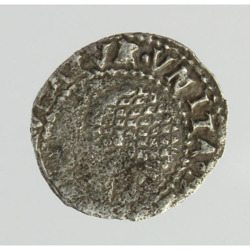 412 - James I silver Penny rose/thistle, 0.39g, GF, weak in places.