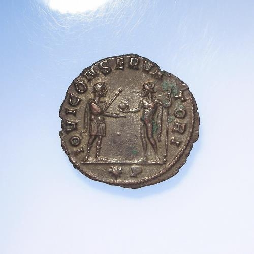 418 - Roman Imperial: Aurelian (270-5 AD) billon Antoninianus, RIC V.I p.290, #227 4A, Sear - , 3.15g, nEF... 