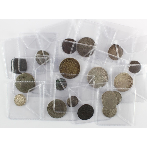 520 - European States (19) early milled and hammered coins, including silver, noted Saxony 1/12 Thaler 170... 