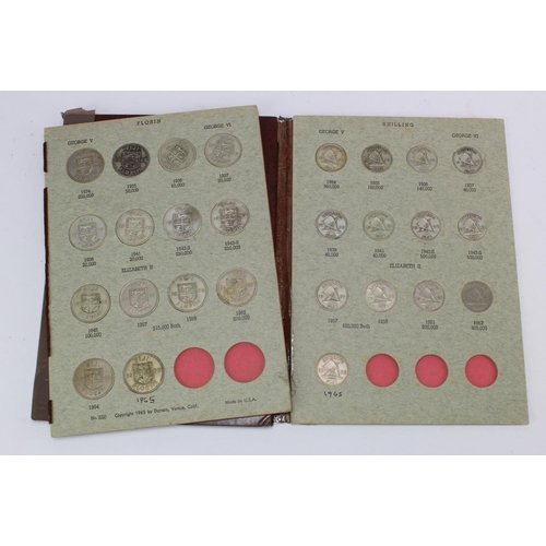 521 - Fiji (89) a complete collection of coins up to Florin, 1934 to 1967, from circulation, including sil... 