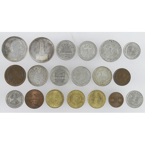 695 - Germany (19) 19th-20thC including silver, mixed grade.