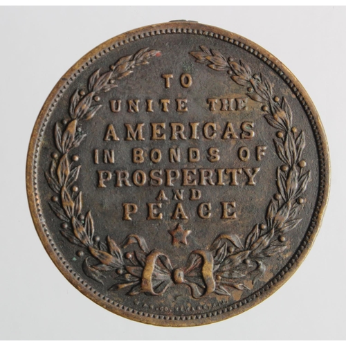 883 - USA Commemorative Medal, bronze d.32mm: Pan-American Exposition 1901 Buffalo N.Y., dark VF, missing ... 