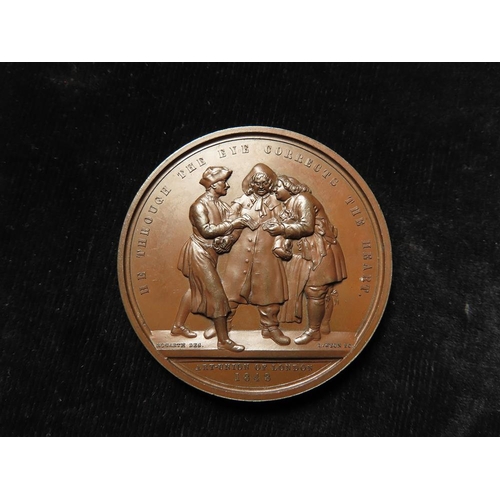 902 - British Commemorative Medal, bronze d.54mm: William Hogarth, Art Union of London 1848 (medal) by L. ... 