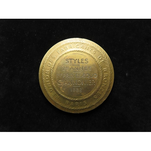 914 - French Academic Medal, bronze d.57.5mm: Reunion des Fabricants de Bronzes Paris, prize medal featuri... 