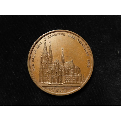 938 - German Commemorative Medal, bronze d.50.5mm: Shrine of the Three Kings at Cologne Cathedral (medal) ... 