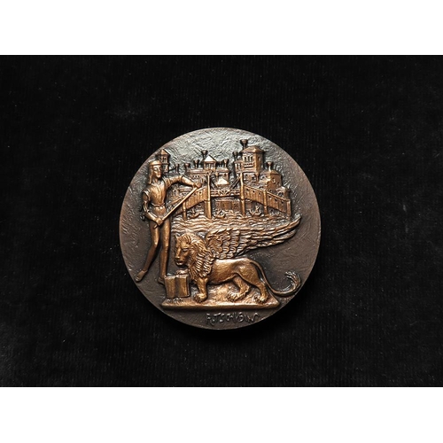 944 - Italian / French Commemorative Medal, bronze d.62mm: Vittore Carpaccio (Venetian artist 1465-1525) (... 