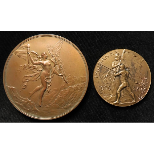 972 - Switzerland, Commemorative Medals (2) bronze d.68mm and d.47mm: 600th Anniversary of Confederation 1... 