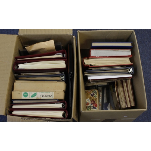 104 - GB - very varied lot of material UM, mint and used in large boxes. Many stockbooks / albums with sto... 