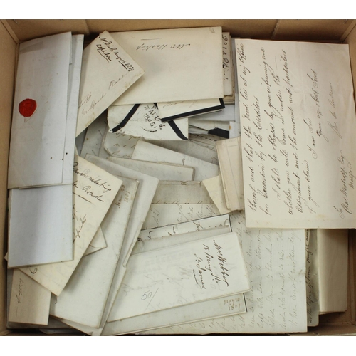 110 - GB Postal History - box containing an accumulation of envelopes and letters, all 19th century, all w... 