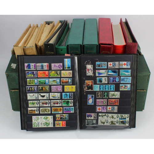 119 - Banana box of various collections in stockbooks & albums, mixed World ranges  (Qty)  Buyer collects