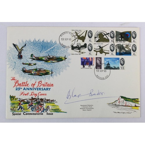 207 - Douglas Bader handsigned 1965 Biggin Hill FDC for 25th Anniversary of the Battle of Britain