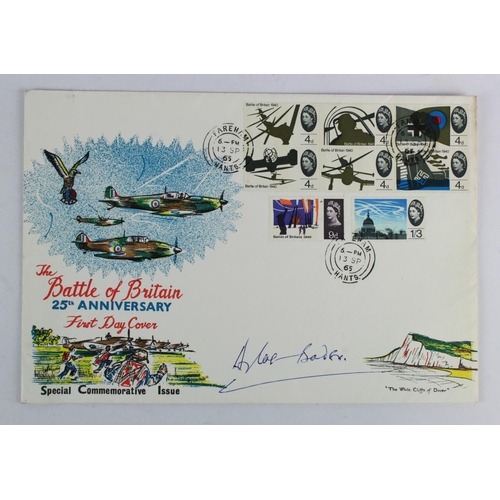 208 - Douglas Bader handsigned 1965 Fareham FDC for 25th Anniversary of the Battle of Britain