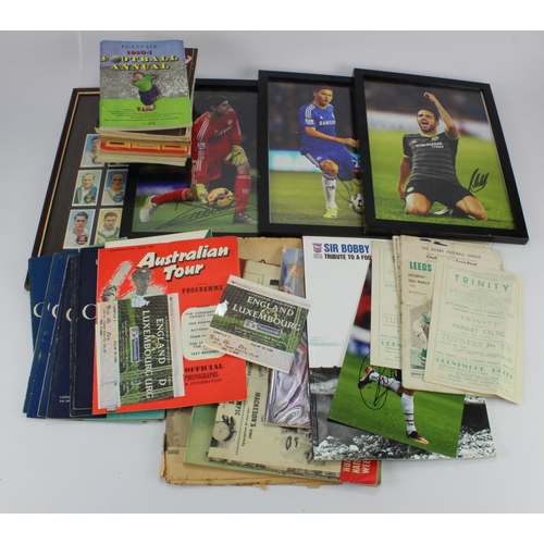 625 - Crate of mixed Sports programmes, booklets, autographs, old to modern.  (Qty)  Buyer collects