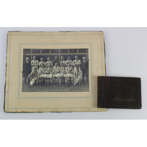 631 - Football - 1937-38 (Cup Finalists) Huddersfield Town AFC squad photo hand signed by the players etc ... 