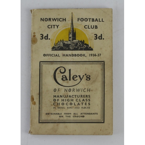 632 - Football - Norwich City Official Handbook 1936-37