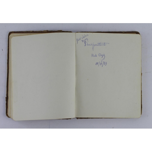 634 - Football / Cricket 1950's autograph album - Huddersfield Town AFC, Lancs, West Indies Test Team 1950... 