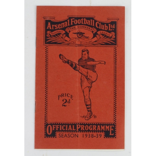 636 - Football programme - England v Rest of Europe 26th Oct 1938 at Highbury