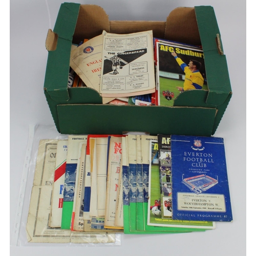 640 - Football programmes - crate full of mixed teams, English, Scottish and some European. From 1933 to m... 