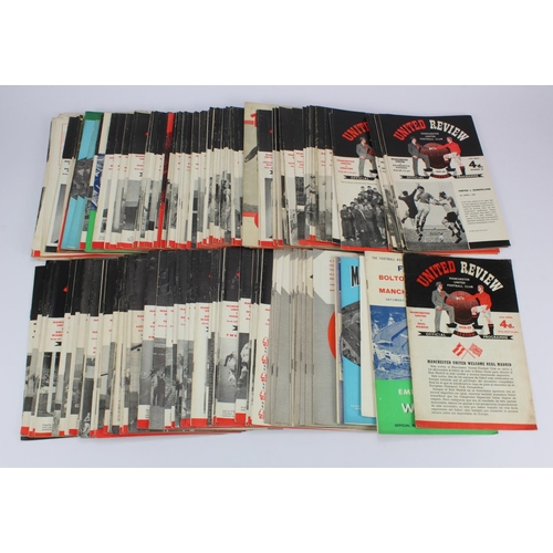 641 - Football programmes - Manchester United home and away games, cup games, reserves, etc, 1956-57 to 19... 