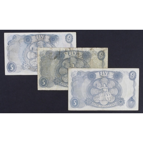 10 - Hollom, Fforde and Page 5 Pounds FORGERIES, a group of Series C Portrait notes, the Hollom low quali... 