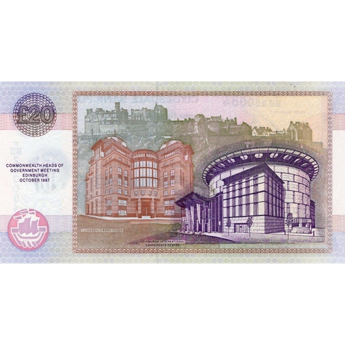 373 - Scotland, Clydesdale Bank 20 Pounds dated 30th September 1997, commemorative note Commonwealth meeti... 