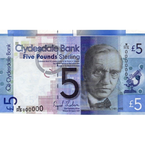 376 - Scotland, Clydesdale Bank 5 Pounds SPECIMEN note dated 6th August 2009 signed David Thorburn, serial... 