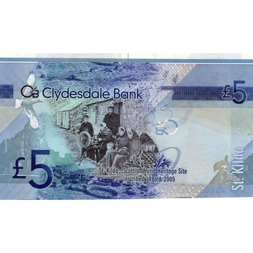 376 - Scotland, Clydesdale Bank 5 Pounds SPECIMEN note dated 6th August 2009 signed David Thorburn, serial... 