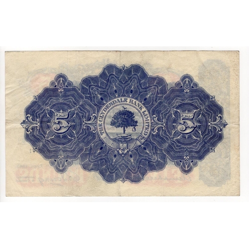 380 - Scotland, Clydesdale Bank Limited 5 Pounds dated 21st April 1943, signed Mitchell & Young, LOW SERIA... 