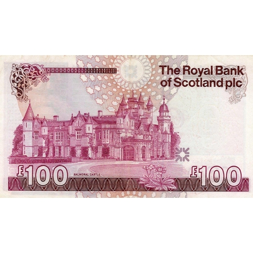 393 - Scotland, Royal Bank of Scotland 100 Pounds dated 25th March 1987, signed R.M. Maiden, serial A/1 14... 