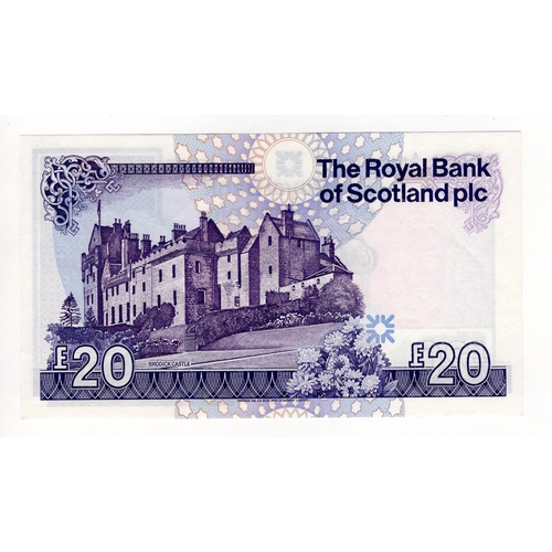 395 - Scotland, Royal Bank of Scotland 20 Pounds dated 25th March 1987, signed R.M. Maiden, FIRST series, ... 