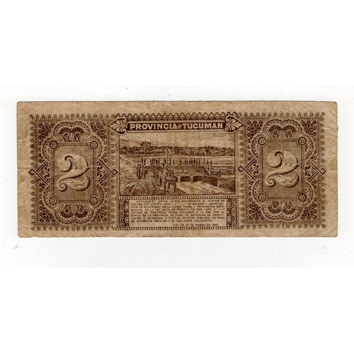 414 - Argentina 2 Pesos, Provincia de Tucuman Letra de Tresoreria, dated 30th March 1900, serial No. 30979... 