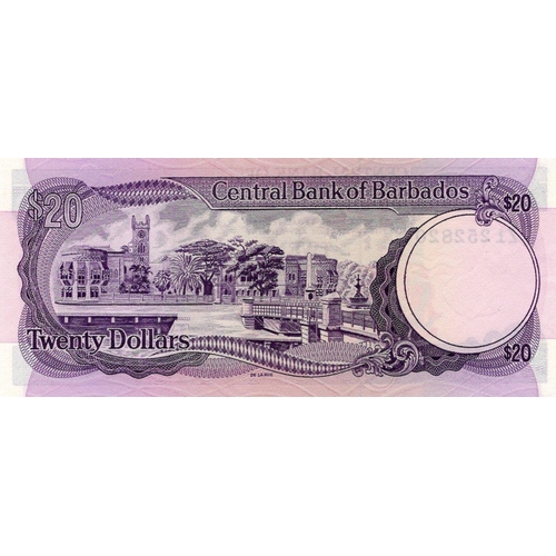 433 - Barbados (2), REPLACEMENT notes, 50 Dollars issued 1989 signed K. King, serial Z1 006338 (TBB B210az... 