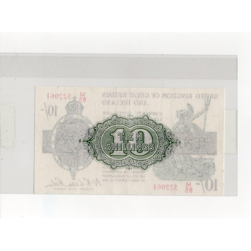 46 - Warren Fisher 10 Shillings (T30) issued 1922, serial M/85 522061 (T30, Pick358) pressed VF+, looks b... 