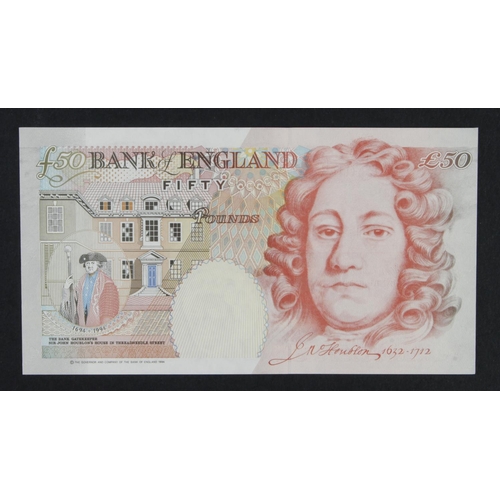 49 - Bailey 50 Pounds (B404) issued 2006, LAST SERIES 'R' prefix, serial R54 706039 (B404, Pick393a) Unci... 