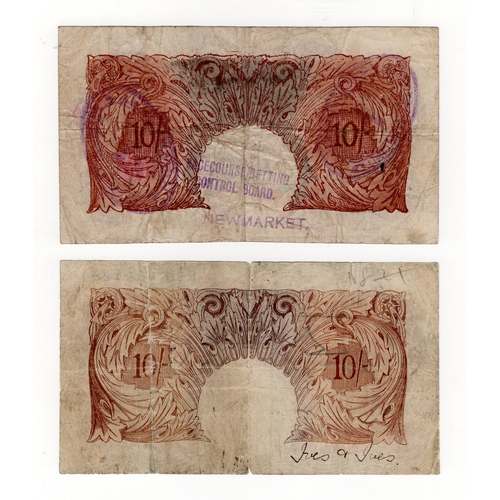 6 - Catterns 10 Shillings FORGERY (2), an interesting pair of contemporary forgeries, the first low qual... 