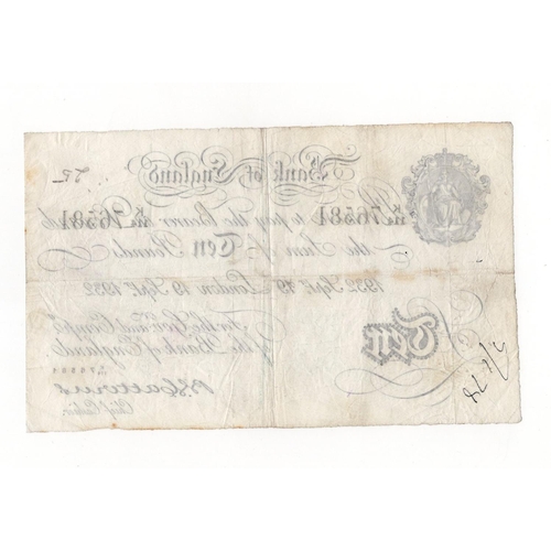 63 - Catterns 10 Pounds (B229) dated 19th September 1932, London Issue, serial K/114 76581 (B229, Pick329... 