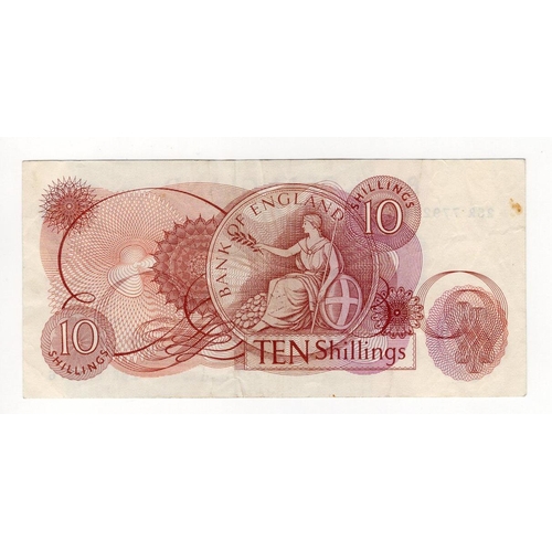 79 - Fforde 10 Shillings (B309) issued 1967, rare FIRST RUN '26R' prefix, serial 26R 779276 (B309, Pick37... 