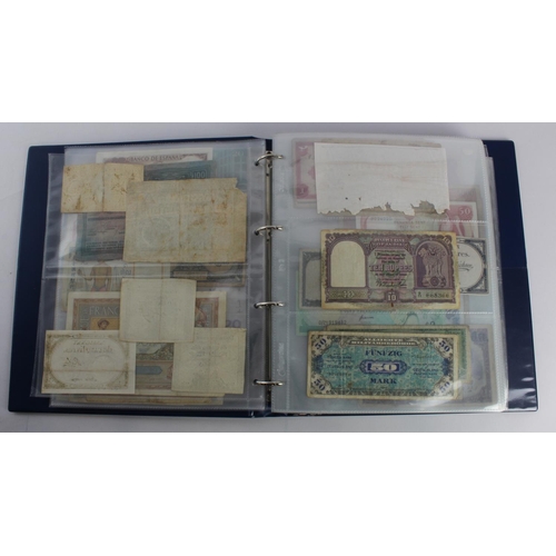 931 - World (280+), an album of mixed world notes to include Bermuda 1 Pound 1957, East Africa 1 Shilling ... 