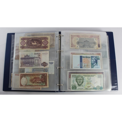 931 - World (280+), an album of mixed world notes to include Bermuda 1 Pound 1957, East Africa 1 Shilling ... 